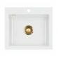 Lavabo Mera 57 porcel�nsk�kkenvask - Messing afl�b