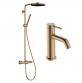 hansgrohe Pulsify S Puro 1jet & Tecturis komplet pakke til badev�relset - B�rstet bronze