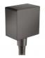 Hansgrohe FixFit Square slangeudtag - B�rstet sort krom