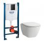 Laufen Lua RIMless toiletpakke inkl. s�de m/soft-close, cisterne og mat sort betjening