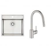 Lavabo Nexus 60 k�kkenvask m/k�kkenarmatur - Steel