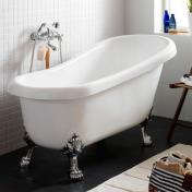 Hafa Mayfair fritst�ende badekar m/l�vef�dder - Hvid