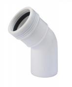 Afløbsbøjning 32mm hvid - 45gr