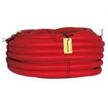 Hekaplast 110/94 mm PEH-kabelr�r u/muffe, korr./glat, 50 m, r�d