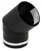 Metalbestos 100 mm 45� kn�r�r u/ renseklap og med keramisk pakning