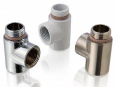 Str�mberg T-stykke til elpatron, hvid