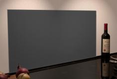 Firkantet st�nkplade til k�kken - 60 x 30 cm - Mat gr� glas