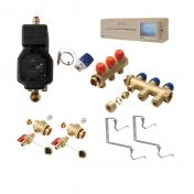 Wavin AHC 9000 tr&aring;dl&oslash;s gulvvarmesystem 6 kredse display