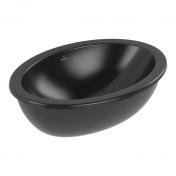 V&B Loop&Friends 56 h�ndvask t/underlimning -  Med overl�b - Ebony - Ceramic+