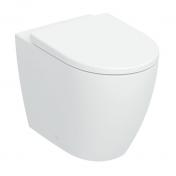 Geberit iCon gulvstående Back-to-Wall toilet m/skjult montering, TurboFlush og toiletsæde