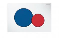 Geberit Sigma Pro betjeningsplade - Hvid/Bl�/R�d