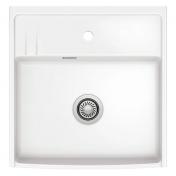 Lavabo Kentro 60 k�kkenvask i porcel�n - Hvid/krom