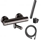 Damixa Iris komplet badekararmatur - B�rstet grafitgr�