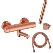 Damixa Iris komplet badekararmatur - B�rstet kobber