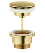 Damixa komplet todelt bundventil med klikfunktion - B�rstet messing