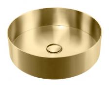 Lavabo Round �40 bowlevask m/pop-up ventil - B�rstet messing