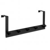 Beslagsboden knager�kke til d�r - 5 knager - Sort