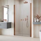 Strømberg Noma 30 dobbelt svingdør 700mm - Børstet kobber