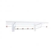 Lastein Sir James 7-65 hattehylde m/knager&aelig;kke og b&oslash;jlestang - Hvid/eg