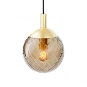 Cass�e Luna pendel m/bruntonet glas - B�rstet messing