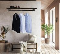 Simple Racks Malm� v�gh�ngt b�jlestang - 1 hylde - Sort tr�