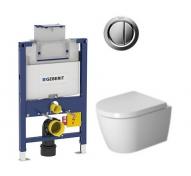 Duravit Me by Starck Compact Rimless toiletpakke inkl. lav cisterne, krom betjening og s�de m/ soft-close