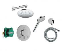 hansgrohe Ecostat Comfort S 200 komplet brusesæt t/indbygning - Krom