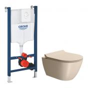 GSI Pura Creta 50 toiletpakke inkl. s�de m. softclose, cisterne og hvid betjening