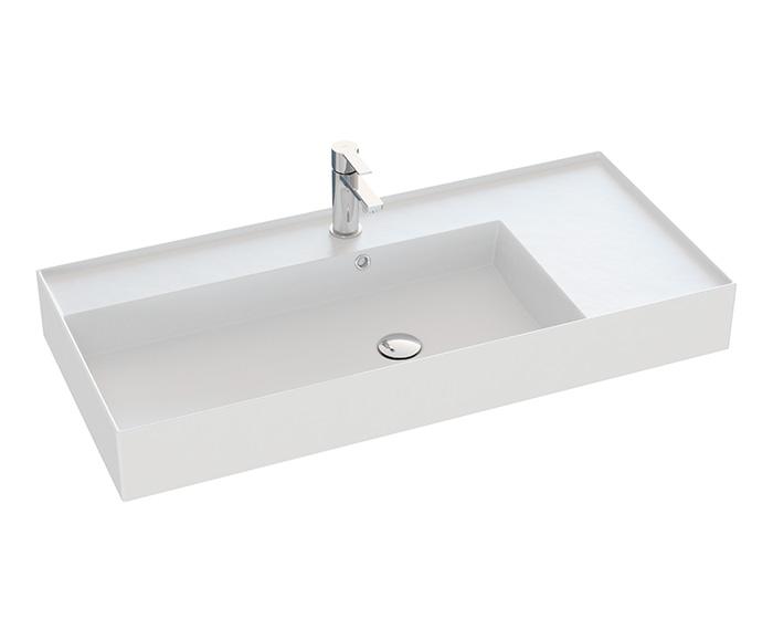 Dansani Luna Azym 101 asymmetrisk håndvask t/møbel eller væg - 1 hanehul Dansani Luna Azym 101 asymmetrisk håndvask t/møbel eller væg - 1 hanehul