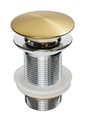 Hafa bundventil til håndvask uden overløb - Børstet messing Hafa bundventil til håndvask uden overløb - Børstet messing