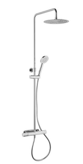 Hafa Mix Slim Round komplet brusesystem - &Oslash;250 mm - Krom