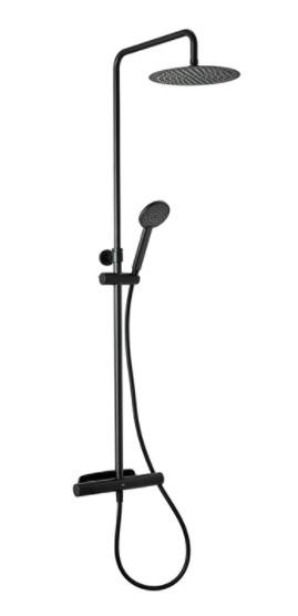 Hafa Mix Slim Round komplet brusesystem - &Oslash;250 mm - Sort