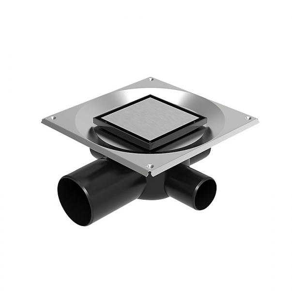 Unidrain kvadrat highline custom sampak &Oslash;75 mm t/ 10x10 cm klinke