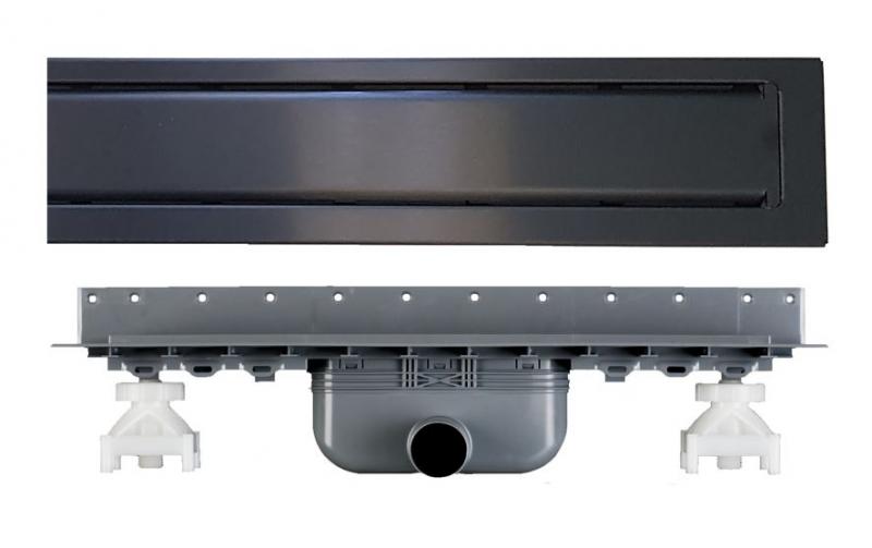 Purus Line STEEL afløbspakke 800 mm - vandret - Sort Purus Line STEEL afløbspakke 800 mm - vandret - Sort