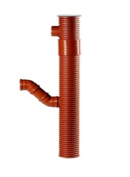 Uponor tagnedl&oslash;bsbr&oslash;nd 200/110x1500mm, med drejelig top og lige indl&oslash;b