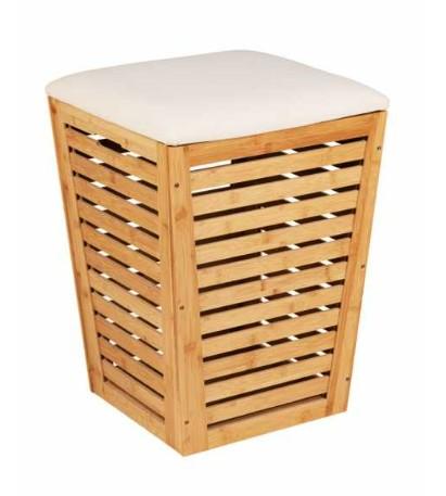 Wenko Bambusa vasketøjskurv/skammel - Bambus Wenko Bambusa vasketøjskurv/skammel - Bambus