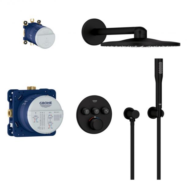 Grohe SmartControl 310 komplet brusesystem til indbygning - Mat sort Grohe SmartControl 310 komplet brusesystem til indbygning - Mat sort