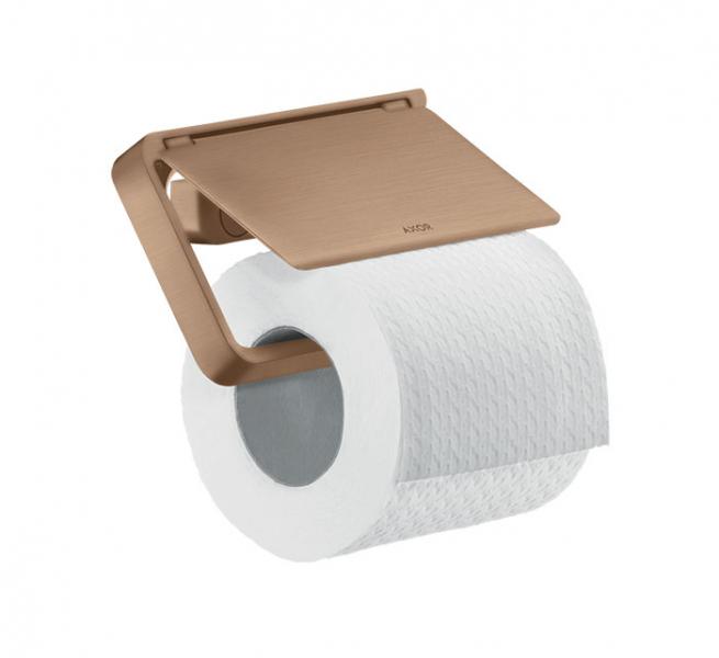 Axor Universal Softsquare toiletpapirholder m. l&aring;g - B&oslash;rstet r&oslash;dguld