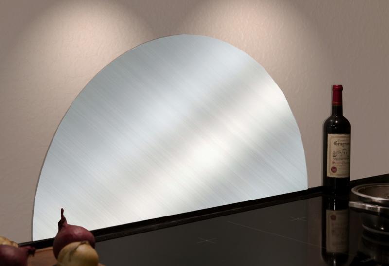 Halvcirkel stænkplade til køkken - 80 x 40 cm - Rustfrit stål Halvcirkel stænkplade til køkken - 80 x 40 cm - Rustfrit stål