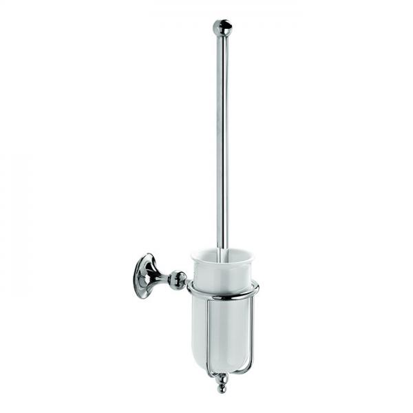 Cassøe Classic toiletbørste t/væg - Krom/porcelæn Cassøe Classic toiletbørste t/væg - Krom/porcelæn