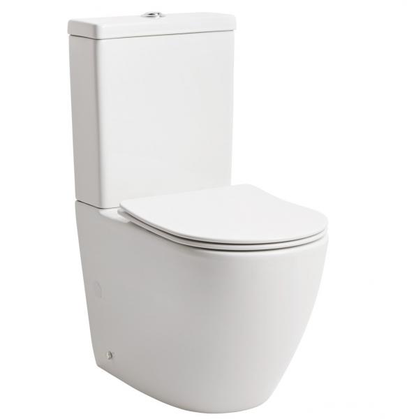 Lavabo Studio Back-To-Wall toilet m/soft close s&aelig;de Rimless - Hvid