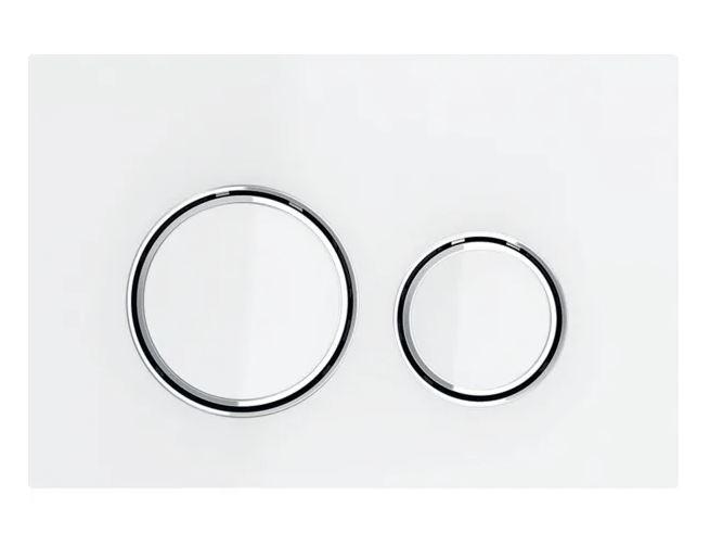 Geberit Sigma 50 Round betjeningsplade - Hvid/krom