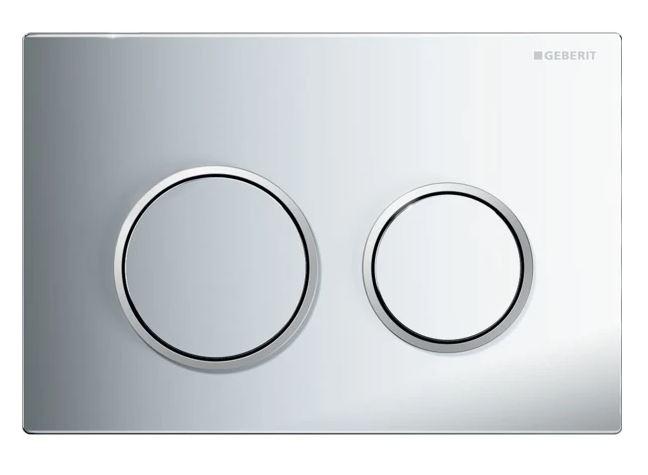 Geberit Omega 20 Round betjeningsplade - Krom/mat krom