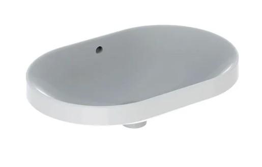 Geberit Variform 60 ellipse h&aring;ndvask t/nedf&aelig;ldning - Med overl&oslash;b