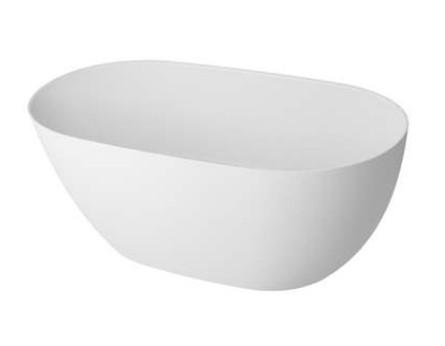 Str&oslash;mberg Arden fritst&aring;ende badekar 1600 x 740 mm - Mat hvid