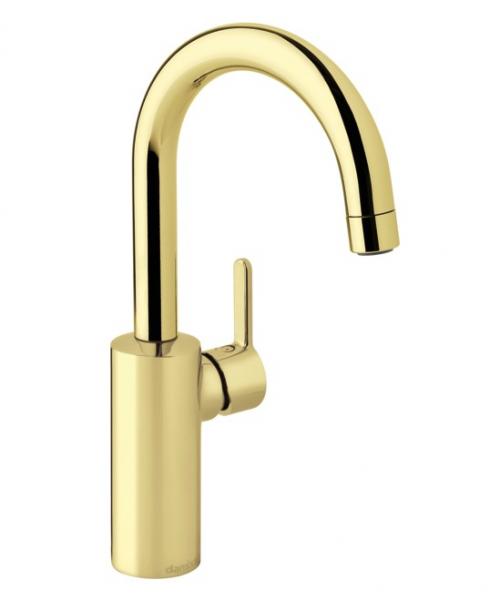 Damixa Silhouet h&aring;ndvaskarmatur m/C-tud - Poleret messing