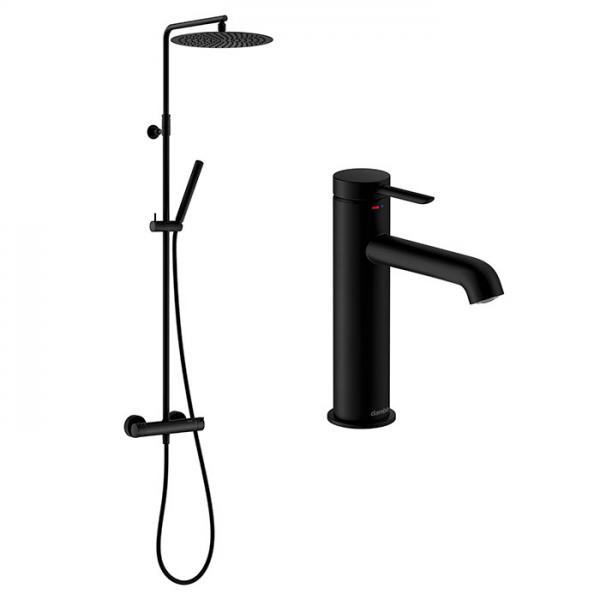 Damixa Iris komplet pakke til badev&aelig;relse - Mat sort