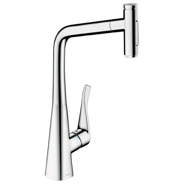 hansgrohe Metris Select M71 k&oslash;kkenarmatur 320 m/udtr&aelig;k 2jet - Krom