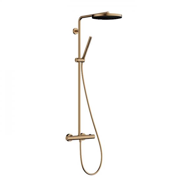 hansgrohe Pulsify S Puro 260 Showerpipe 1jet m/EcoSmart og Ecostat Fine - B&oslash;rstet bronze