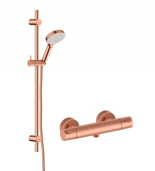 Damixa Silhouet komplet brusesystem - B&oslash;rstet kobber